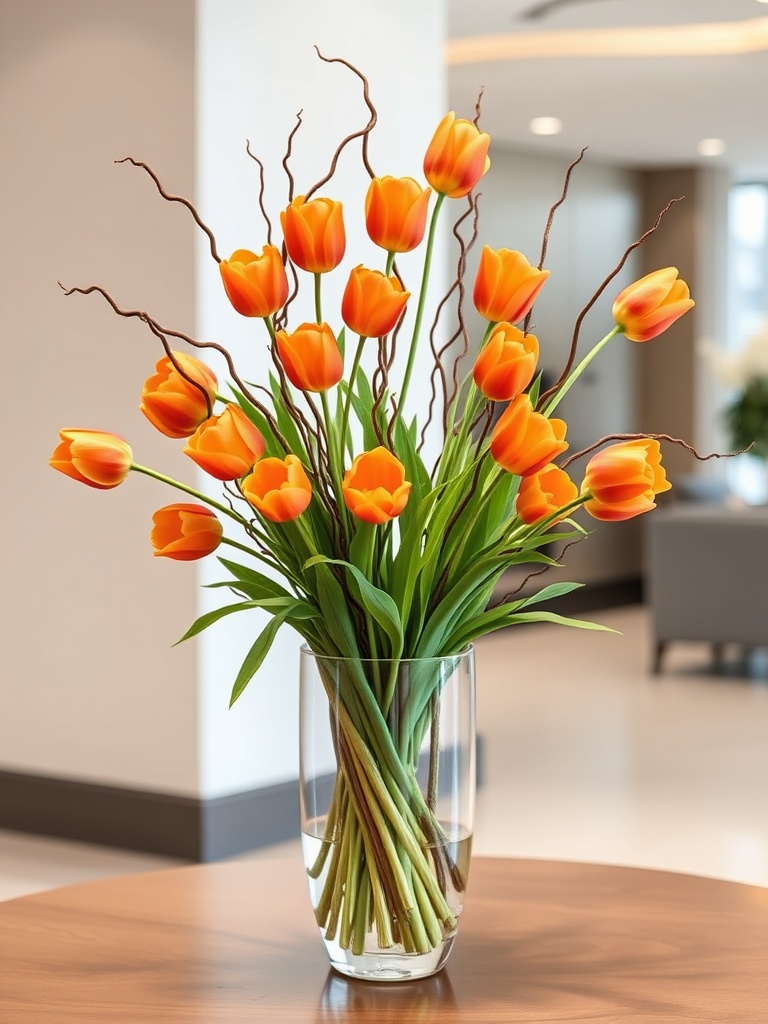 Tulpen-Arrangement Orange